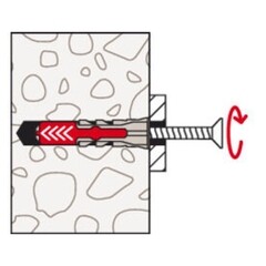 Дюбель универсальный Fischer DuoPower 12x60 мм нейлон с шурупом (10 шт.) - фото 12