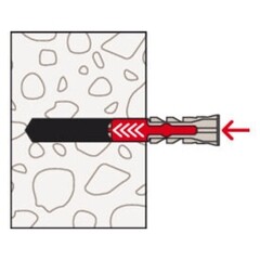 Дюбель универсальный Fischer DuoPower 12x60 мм нейлон с шурупом (10 шт.) - фото 10