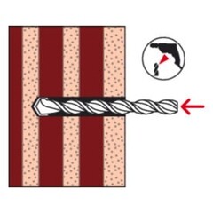 Дюбель универсальный Fischer DuoPower 12x60 мм нейлон с шурупом (10 шт.) - фото 8