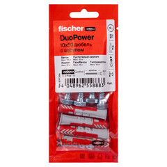 Дюбель универсальный Fischer DuoPower 10x50 мм нейлон с шурупом (4 шт.) - фото 5