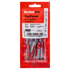 Дюбель универсальный Fischer DuoPower 8x40 мм нейлон с шурупом (8 шт.) - фото 5