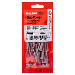 Дюбель универсальный Fischer DuoPower 6x30 мм нейлон с шурупом (12 шт.) - фото 5