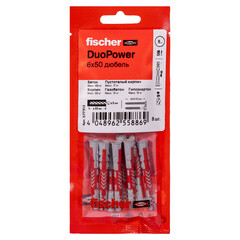 Дюбель универсальный Fischer DuoPower 6x50 мм нейлон (8 шт.) - фото 5