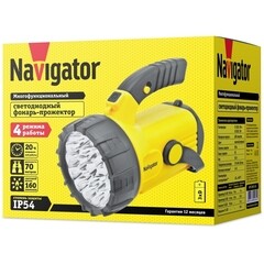 Фонарь прожектор Navigator светодиодный 18 LED 3 Вт на батарейках D пластик 4 режима (94961) - фото 4