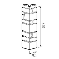 Угол наружный Технониколь Камень 440х135 мм тоскана - фото 2