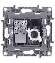 Розетка компьютерная/ телефонная Legrand Etika встраиваемая алюминий RJ11/ RJ45 (672452) - фото 5