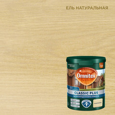 Антисептик Пинотекс/Omnitex Classic Plus 3 в 1 декоративный для дерева ель натуральная 0,9 л