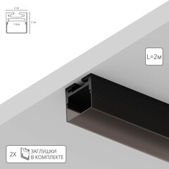 Профиль для светодиодной ленты Surface Arte Lamp IP20 2 м прямой (A202066S) - фото 2