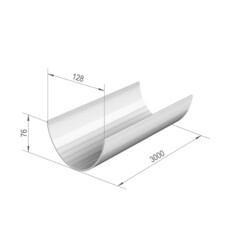 Желоб водосточный Технониколь пластиковый d125 мм 3 м белый RAL 9003 - фото 6