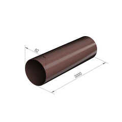Труба водосточная Технониколь пластиковая d82 мм 3 м коричневая RAL 8017 - фото 6