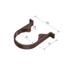 Хомут трубы Технониколь пластиковый d82 мм коричневый RAL 8017 - фото 6