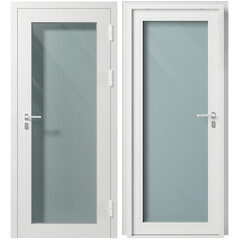 Изображение товара Дверь противопожарная Промет ДП-1-EIWS-60 со стеклом правая серый RAL 7035 850х2050 мм