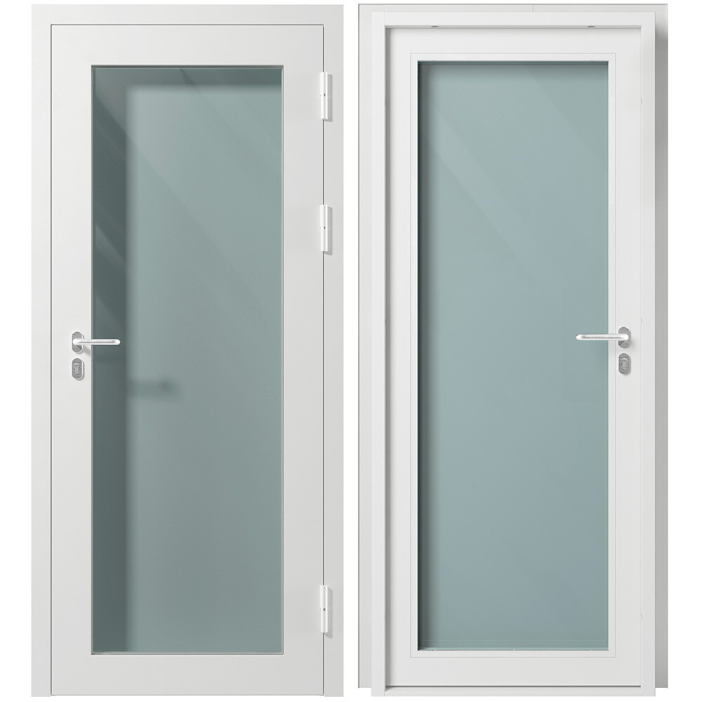 

Дверь противопожарная Промет ДП-1-EIWS-60 со стеклом правая серый RAL 7035  мм