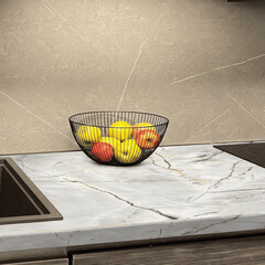 Столешница азул оникс 3050х600х38 мм ЛДСП - фото 2