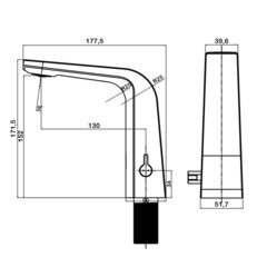 Смеситель для раковины Swedbe Europe сенсорный хром (6020) - фото 3