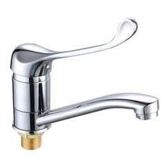 Смеситель для раковины РМС локтевой с поворотным изливом хром (РМС-Л1-004Г-15(R8))