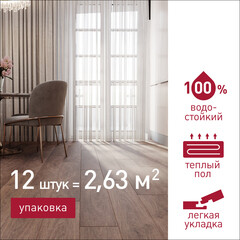 Плитка кварцвиниловая Corsa Deco Laguna B200 замковая 2,6309 кв.м 5,3 мм с фаской с подложкой IXPE - фото 2