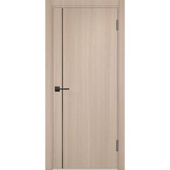Дверь межкомнатная Милан (Вертикаль) 800х2000 мм финишпленка ясень шимо с декоративной вставкой с замком - фото 1