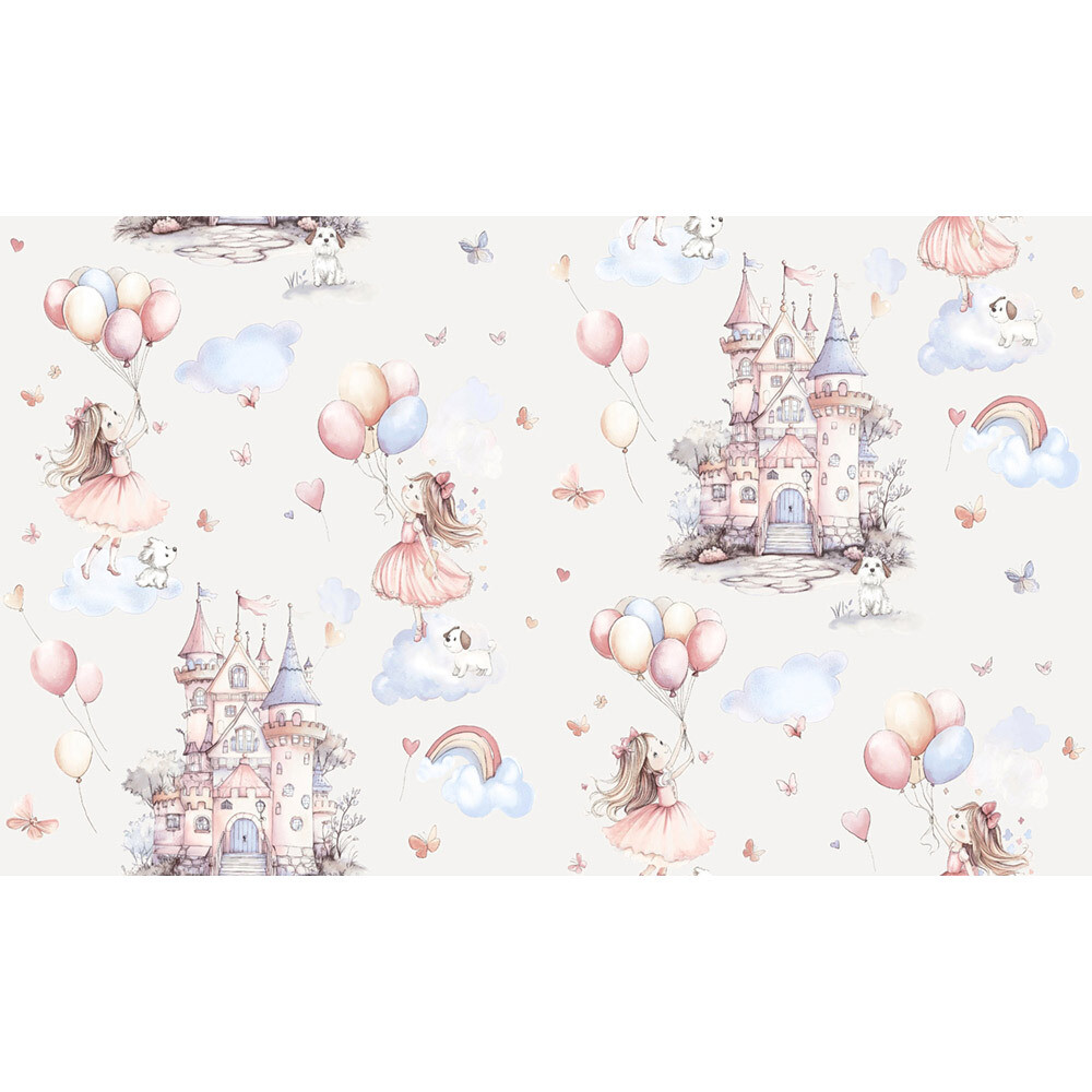 

Обои компакт-винил на флизелиновой основе Erismann Kids`Story 60948-02 (1,06х10,05 м), Бежевый;розовый