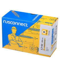 Саморезы для массивной доски 60x3,2 мм желтые (200 шт.) - фото 5