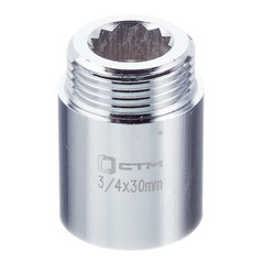 Удлинитель 30 мм х 3/4 ВР(г) х 3/4 НР(ш) латунный - фото 1