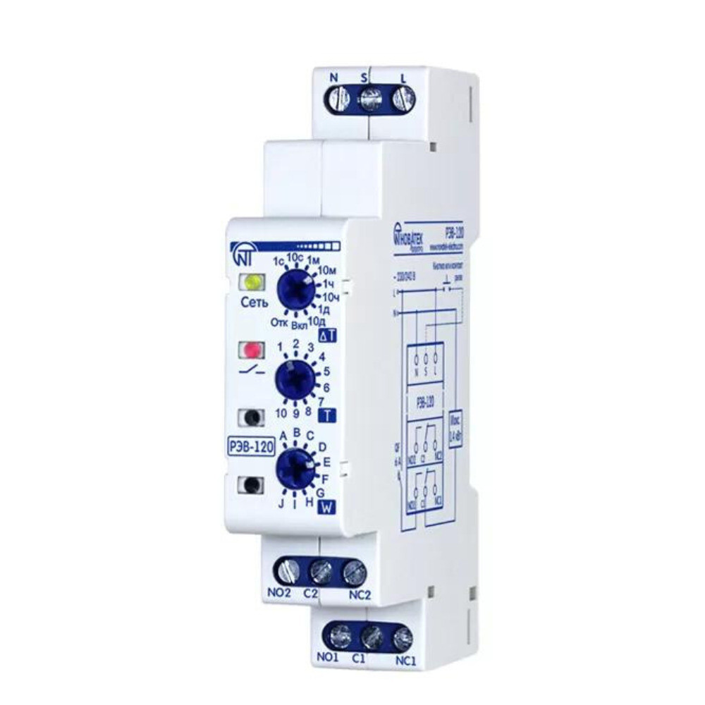 Изображение товара Реле времени Новатек-Электро РЭВ-120 230В 6А тип AC