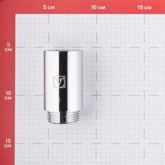 Удлинитель Valtec 60 мм х 1 ВР(г) х 1 НР(ш) хром латунный (VTr.198.C.0660) - фото 2