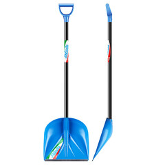 Лопата снеговая ЦИ Felicita пластиковая с деревянным черенком 1435х415 мм (1022-Ч) - фото 7