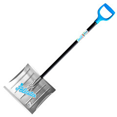 Лопата снеговая ЦИ Felicita стальная с алюминиевым черенком 1295х414 мм (2548) - фото 5