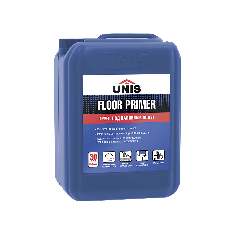 

Грунт Unis Floor Primer под наливные полы 5 л, Голубой