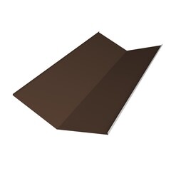 Ендова внутренняя для металлочерепицы 300х300 мм 2 м коричневая RAL 8017 матовая drap