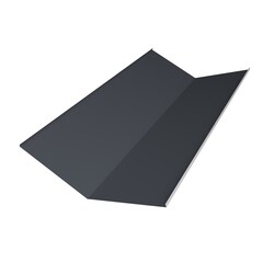 Ендова внутренняя для металлочерепицы 300х300 мм 2 м графитово-серая RAL 7024 матовая drap