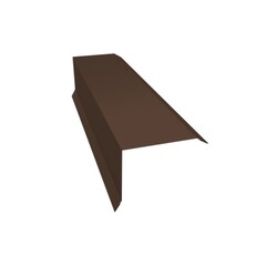 Планка торцевая для металлочерепицы 100х80 мм 2 м коричневая RAL 8017 матовая drap