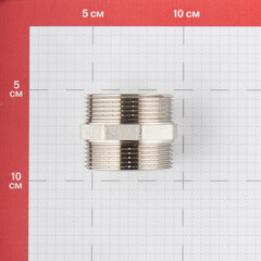 Ниппель Valtec 1 1/2 НР(ш) х 1 1/2 НР(ш) латунный (VTr.582.N.0008) - фото 2