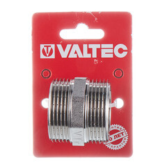 Ниппель Valtec 1 1/4 НР(ш) х 1 1/4 НР(ш) латунный (VTr.582.N.0007) - фото 2