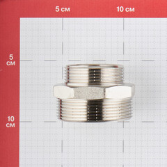 Ниппель переходной Valtec 2 НР(ш) х 1 1/2 НР(ш) латунный (VTr.580.N.0908) - фото 3