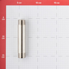 Ниппель удлинительный Valtec 1/2 НР(ш) х 100 мм латунный (VTr.652.N.0410) - фото 2