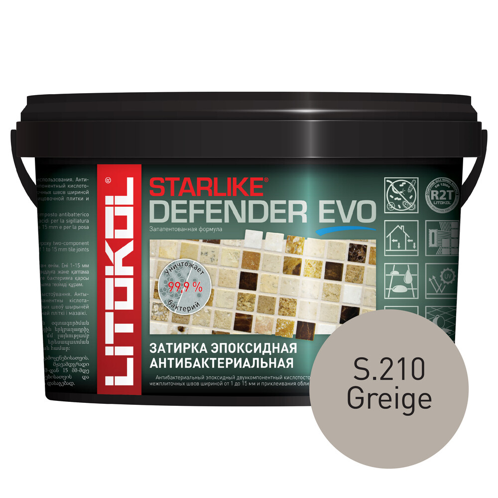 

Затирка эпоксидная Litokol Starlike Defender Evo s.210 серо-бежевый 1 кг