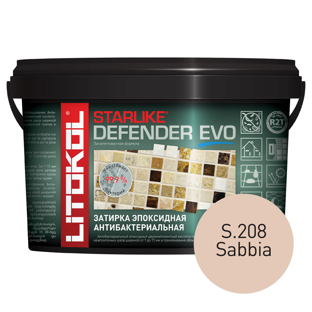 Изображение товара Затирка эпоксидная Litokol Starlike Defender Evo s.208 1 кг песочный