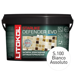 Изображение товара Затирка эпоксидная Litokol Starlike Defender Evo s.100 абсолютно белый 1 кг