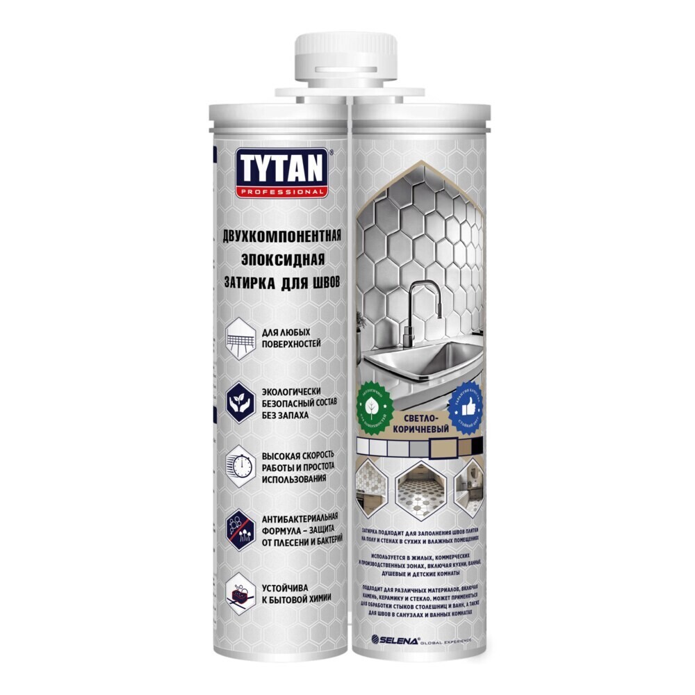 Изображение товара Эпоксидная затирка для швов Tytan Professional светло-коричневая 400 мл