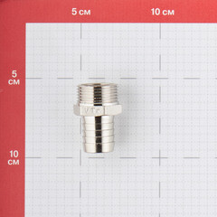 Штуцер Valtec для присоединения шланга 3/4 НР(ш) х 20 мм латунный (VTr.650.N.0520) - фото 3