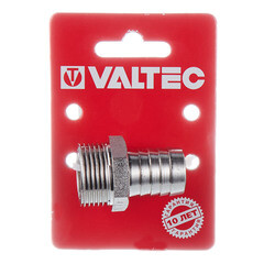 Штуцер Valtec для присоединения шланга 3/4 НР(ш) х 20 мм латунный (VTr.650.N.0520) - фото 2