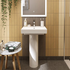 Раковина Kerama Marazzi Pro 50 см подвесная белая (PROR_wb_50/KMPRWb50GWh1) - фото 11