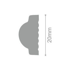 Молдинг из пенополистирола 20х20х2000 мм Солид С 18/20 белый - фото 3