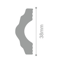 Молдинг из пенополистирола 40х20х2000 мм Солид С 19/40 белый - фото 3