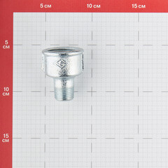 Муфта переходная Gebo Platinum (246-25V) 1 ВР(г) х 1/2 НР(ш) чугунная оцинкованная - фото 3