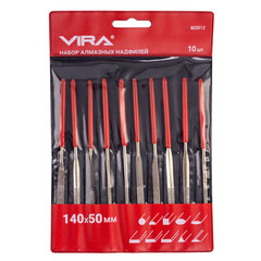 Набор надфилей для обработки твердых материалов Vira 140 мм (822012) (10 шт.) - фото 6