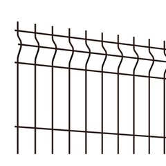 Секция заборная 3D Fine 1530х2500 мм d3,2 мм ячейка 60х235 мм коричневая RAL 8017 Grand Line - фото 3