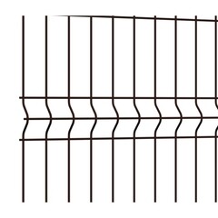 Секция заборная 3D Fine 1530х2500 мм d3,2 мм ячейка 60х235 мм коричневая RAL 8017 Grand Line - фото 2